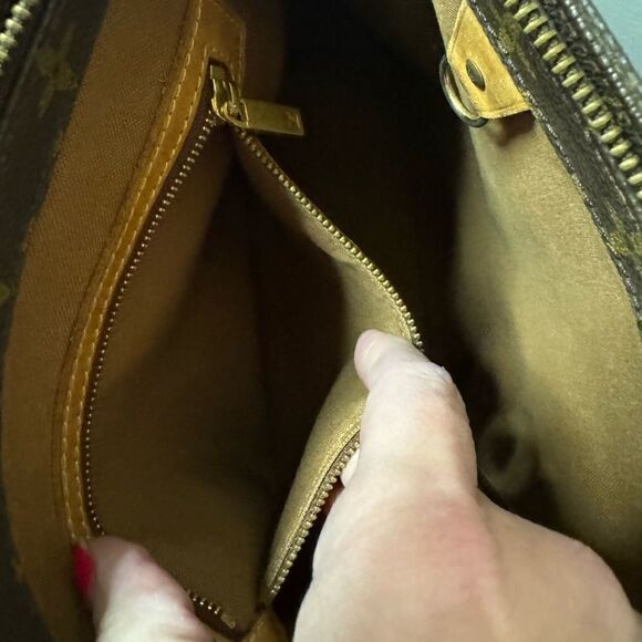 LOUIS VUITTON Cabas Piano Shoulder Bag Monogram Leather Brown - Picture 10 of 15